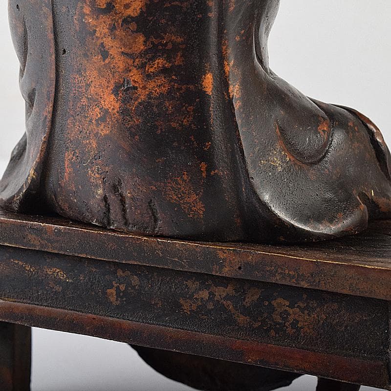 仏教美術　古銅　和尚像　僧侶像　人物像　置物　仏像　M　R8410