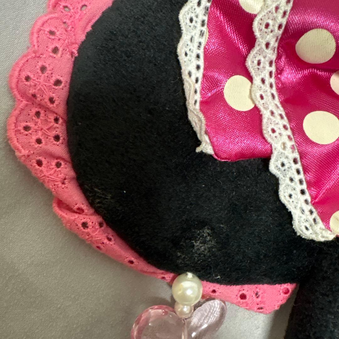 ミニー　カチューシャ　水玉　ピンク　ディズニー