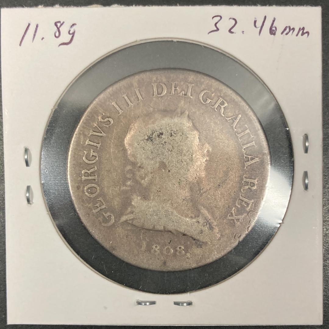 1808 アイルランド 30ペンス銀貨 ジョージ3世