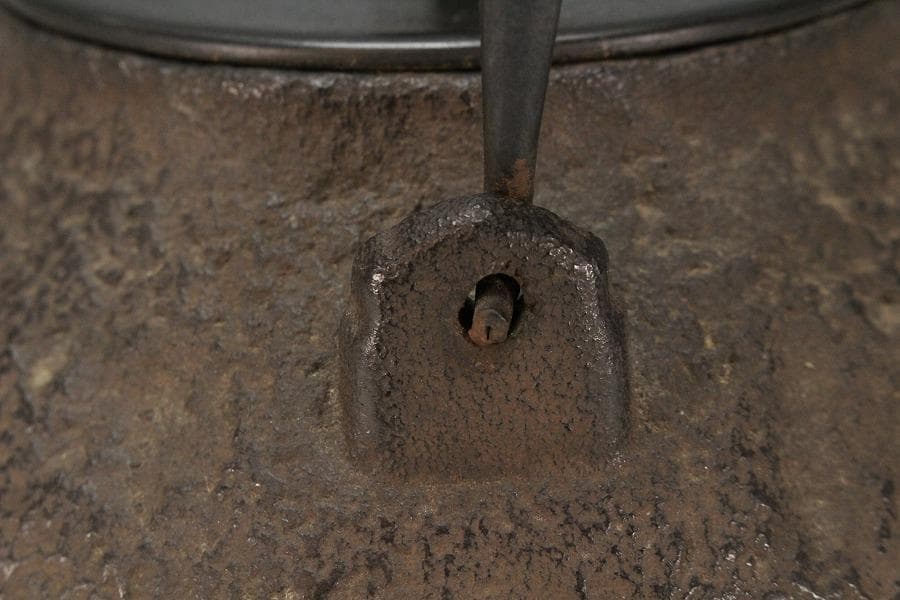 茶道具 刷毛目 鉄瓶 大サイズ 美品(K-XA824)