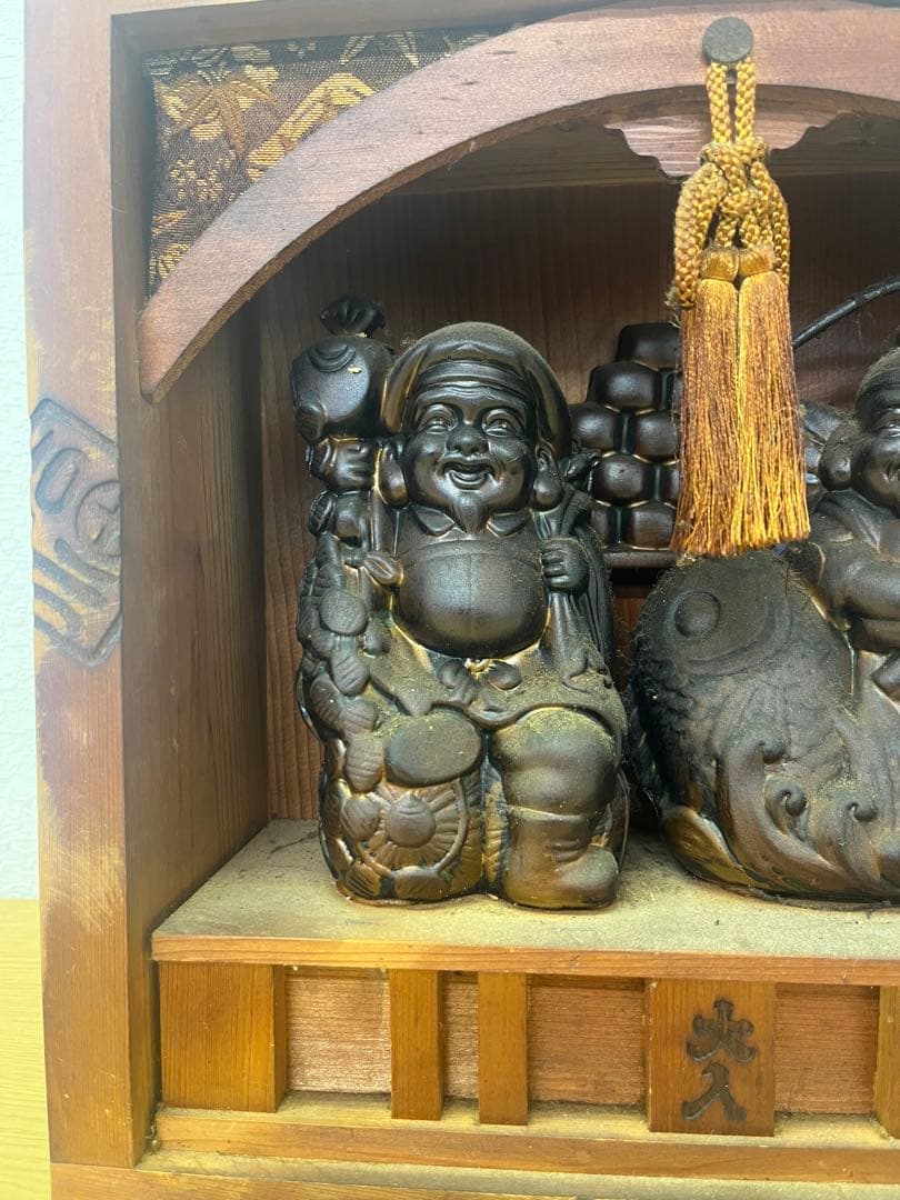 七福神　大黒天　恵比寿　置物　縁起物　開運　古美術　骨董　商売繁盛