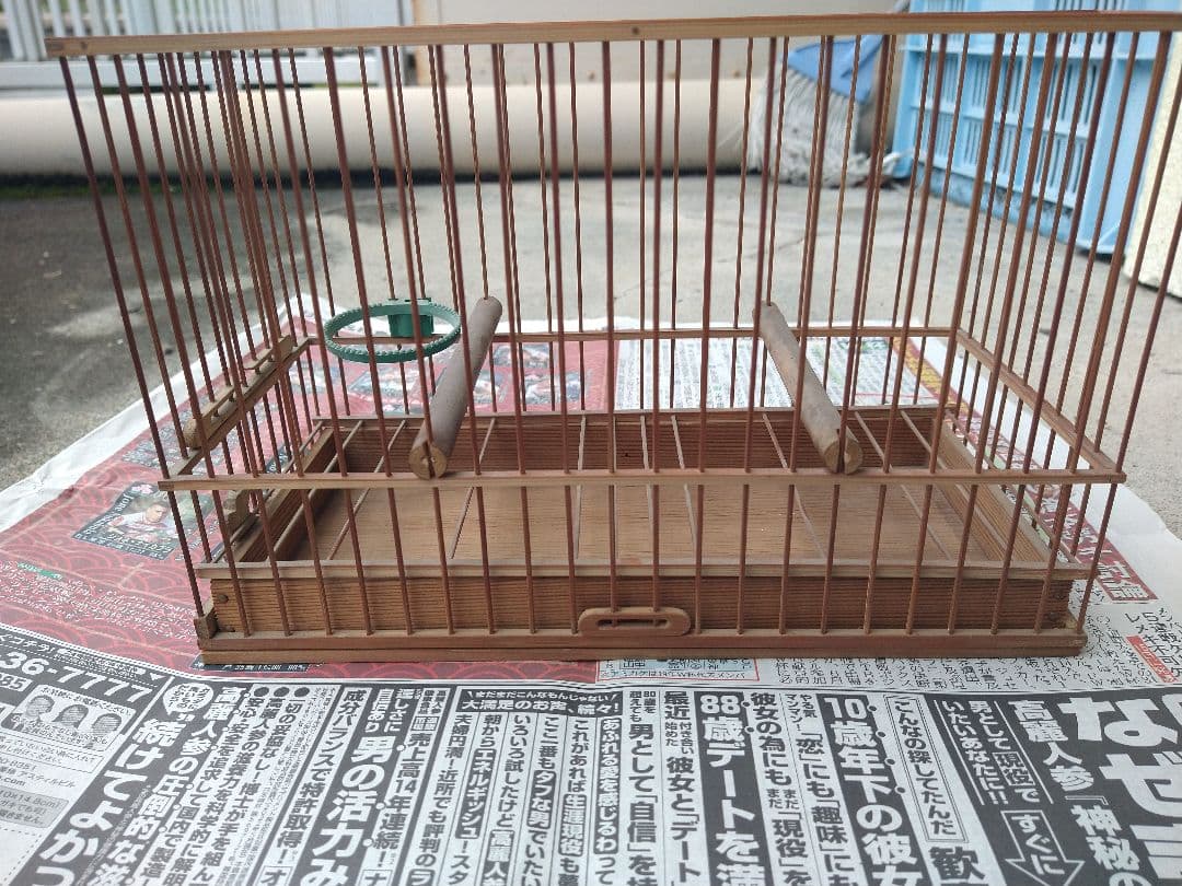 １００年竹製　メジロ籠
