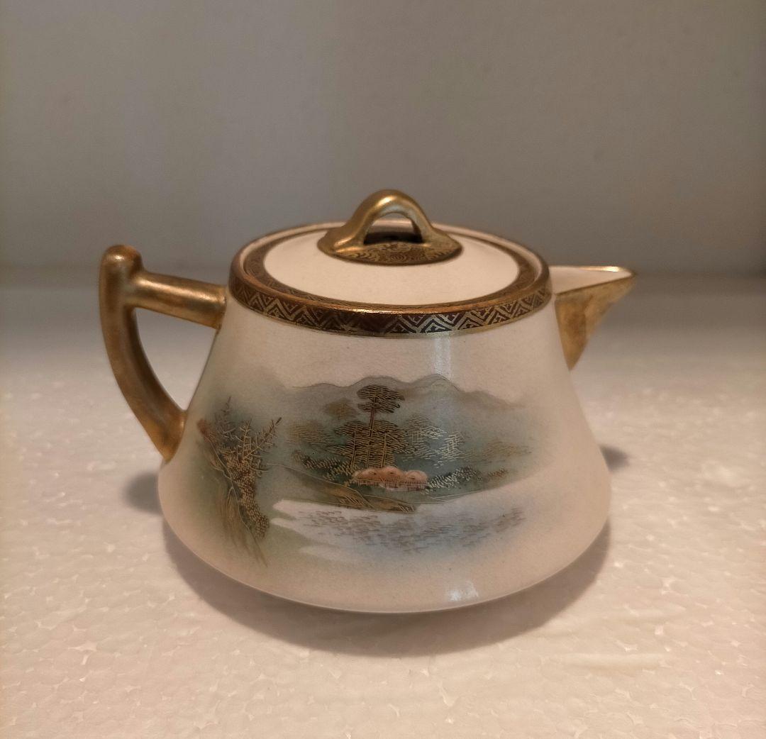 薩摩焼　神山　9点セット　カップ　ソーサー　ポット　クリーマー　シュガー