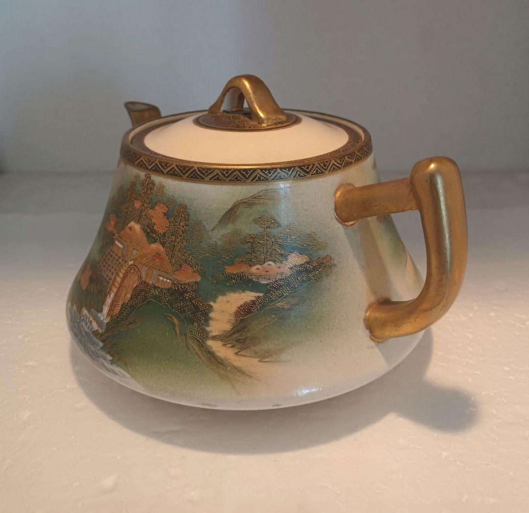 薩摩焼　神山　9点セット　カップ　ソーサー　ポット　クリーマー　シュガー