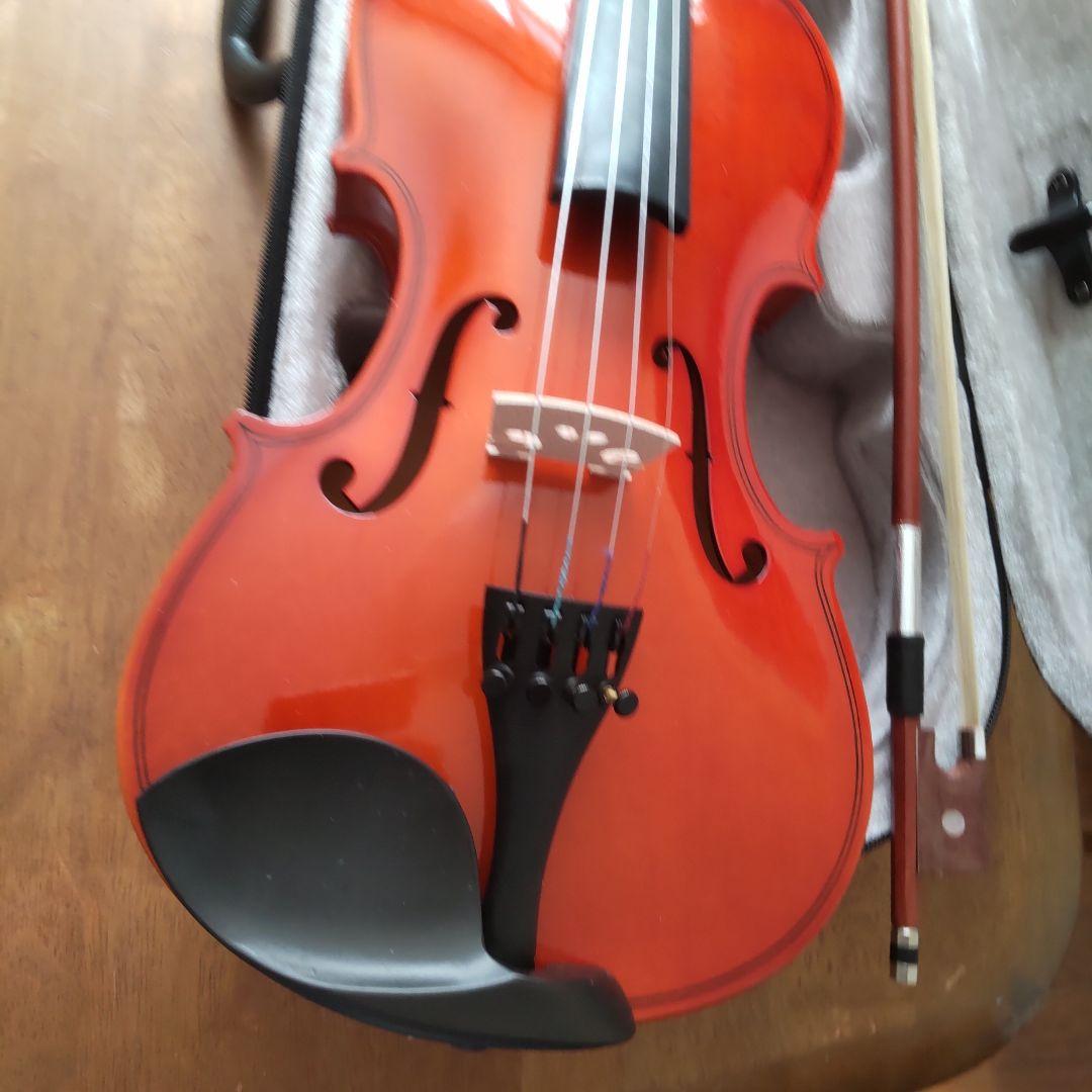 新品！格安！オレンジ バイオリン フルサイズ 4/4 ハードケース付き