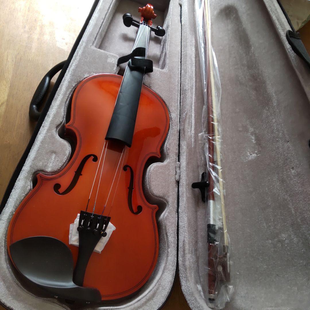 新品！格安！オレンジ バイオリン フルサイズ 4/4 ハードケース付き
