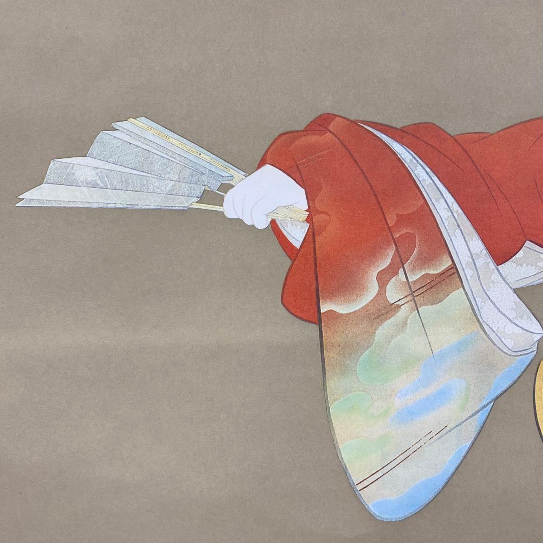 美品 掛け軸 大幅！ 上村松園筆「序の舞」美人画 浮世絵 年中掛け