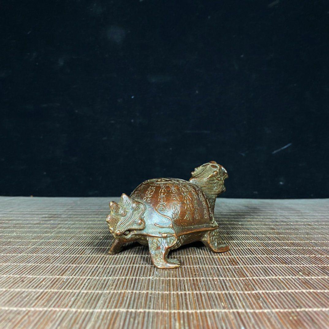 長寿亀 寿字八卦銅亀 鎮宅辟邪 開運風水 招財 置物