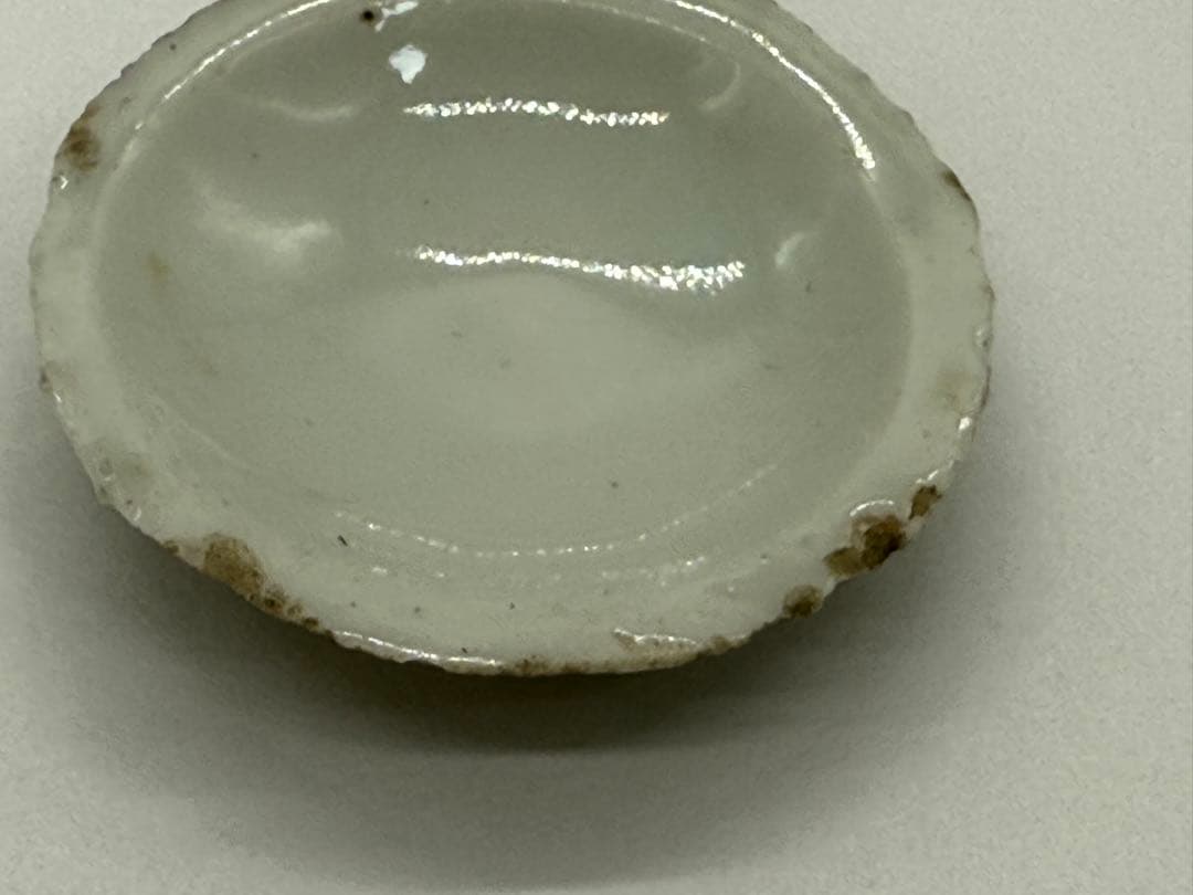 江戸時代　紅皿　貝型　白磁③ 古民具　送料込み251012