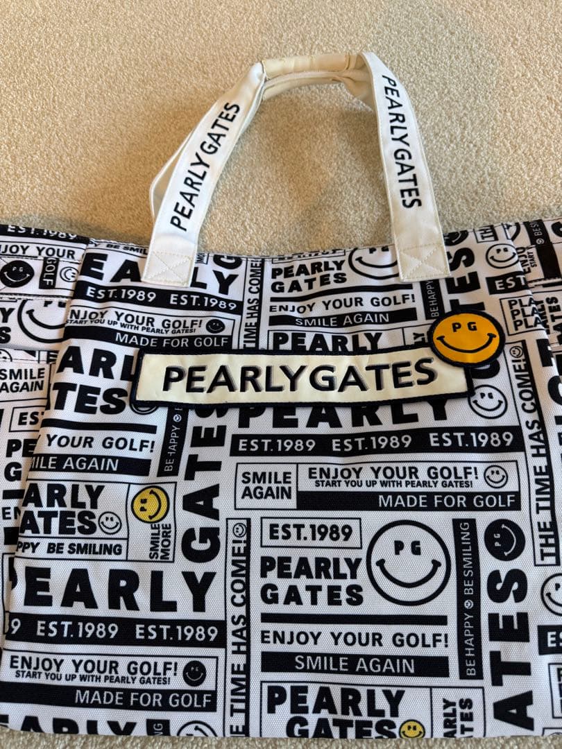 PEARLY GATES パーリーゲイツ ニュースペーパー柄　カートバッグ