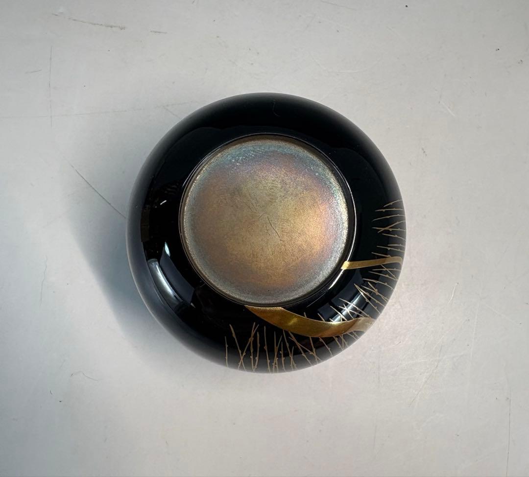 【中古品】田崎昭一郎造　芽柳蒔絵棗（共箱）