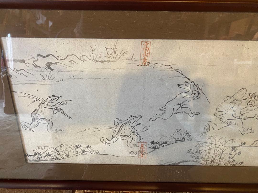 鳥獣戯画 猿追い 絵画