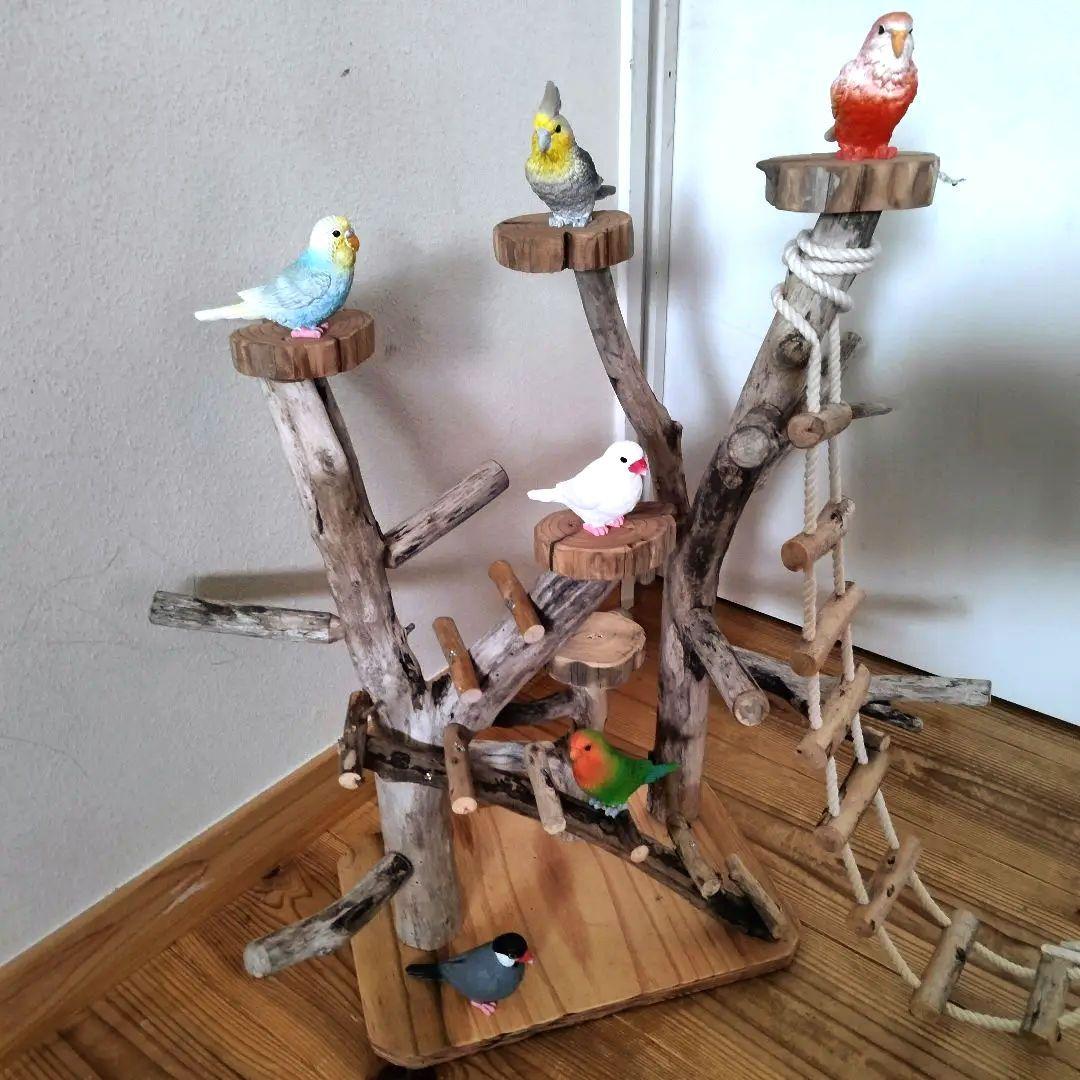 バードアスレチックジム ㊸ 天然木 自然木 流木 止まり木 インコ おもちゃ
