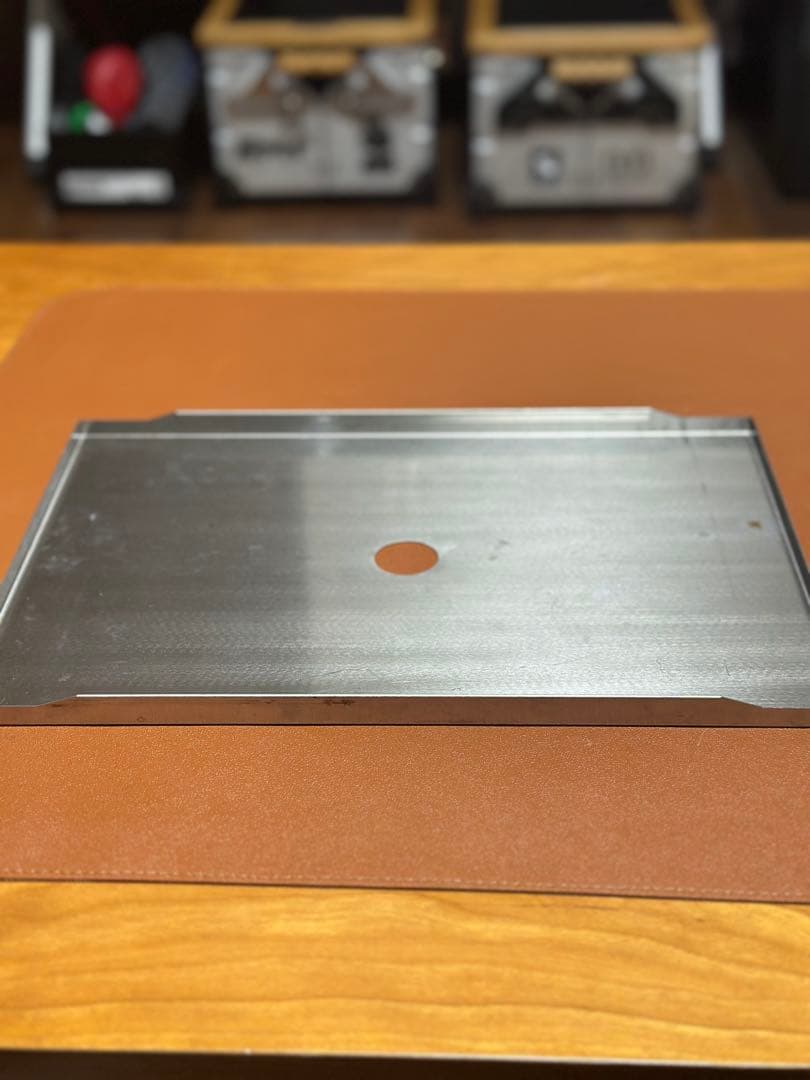  peak ウッドテーブルS3枚、ステンレストレーのセット販売