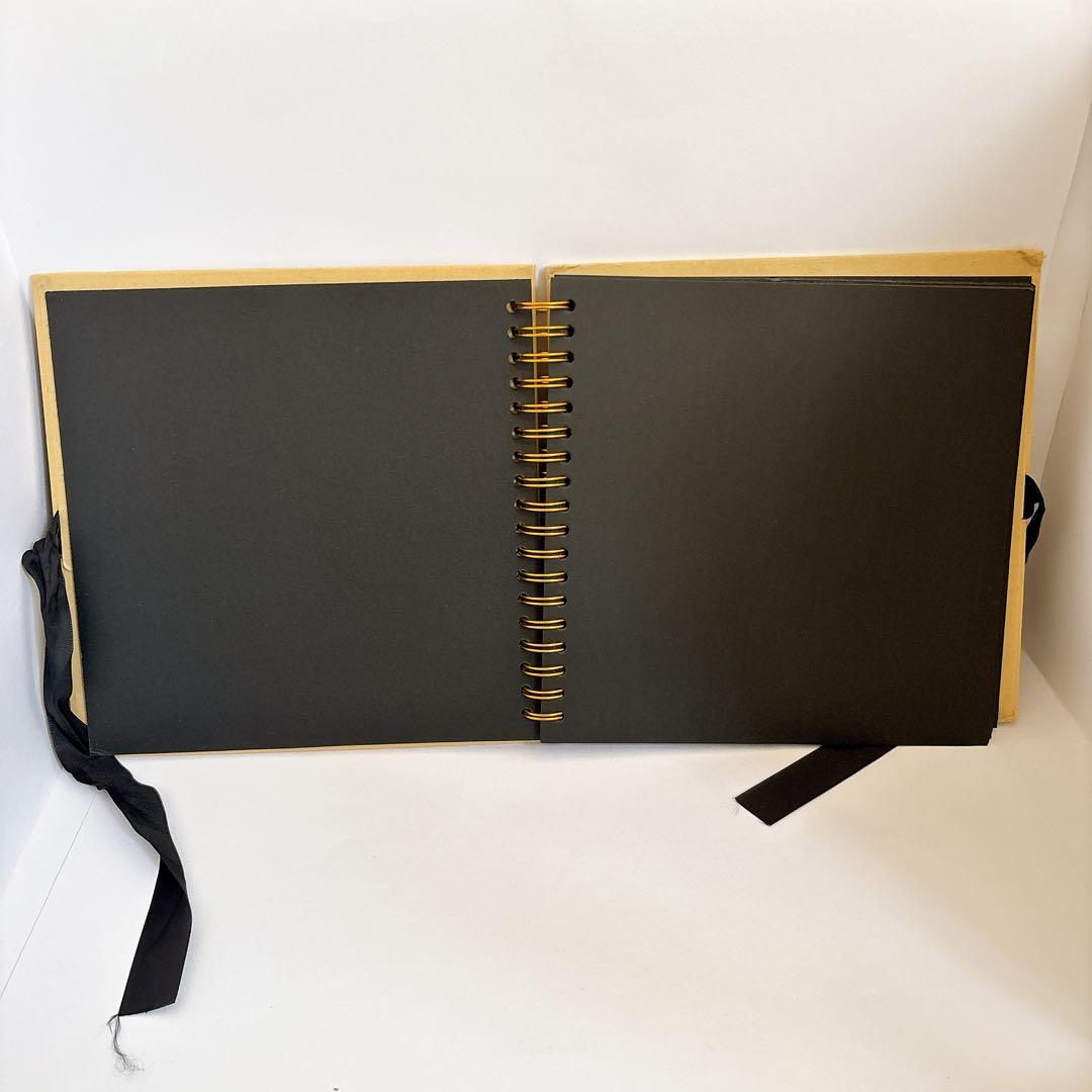 スクラップブック アルバム 255mm 30枚 ブラック リボンデザイン