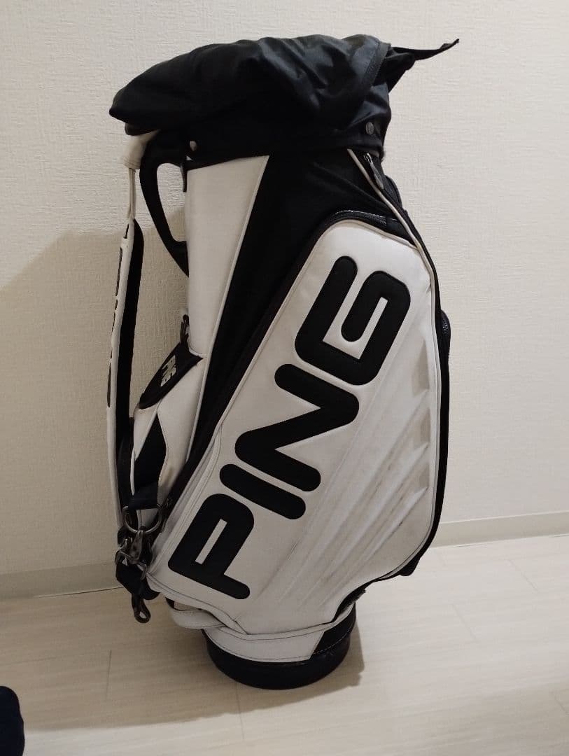 PING キャディバッグ ホワイト ブラック