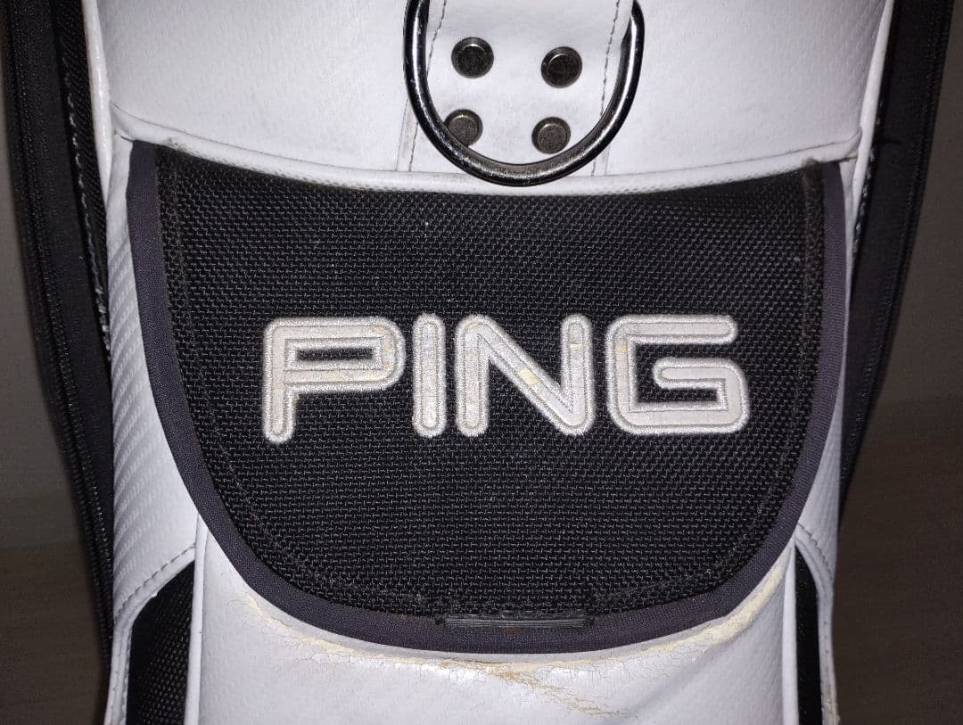 PING キャディバッグ ホワイト ブラック