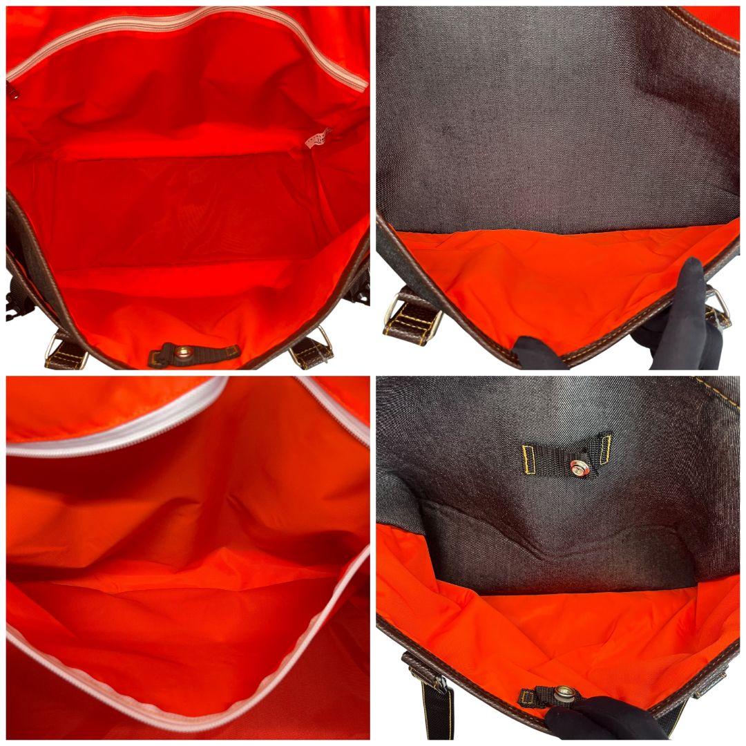 未使用✨エドウィンゴルフ　ボストンバッグ　ナイロン　PVCレザー　肩掛　デニム