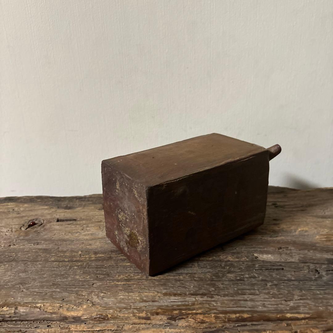 四方型徳利 江戸末期　古備前　酒器 花器　古道具 アンティーク 古民芸　検:李朝