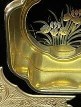 限定値下　まごころ堂　美品の箱　仏壇部品　木製　本金箔　金具付き　蒔絵　6060