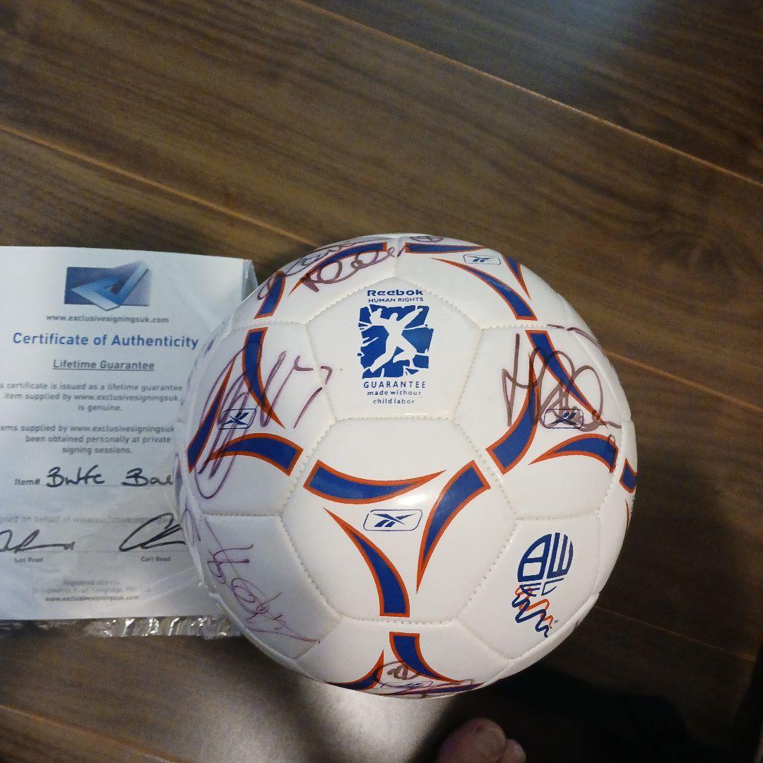 希少　中田英寿　直筆サイン入りボール　ボルトン(プレミアリーグ)他選手サイン