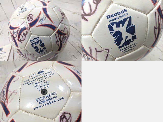 希少　中田英寿　直筆サイン入りボール　ボルトン(プレミアリーグ)他選手サイン