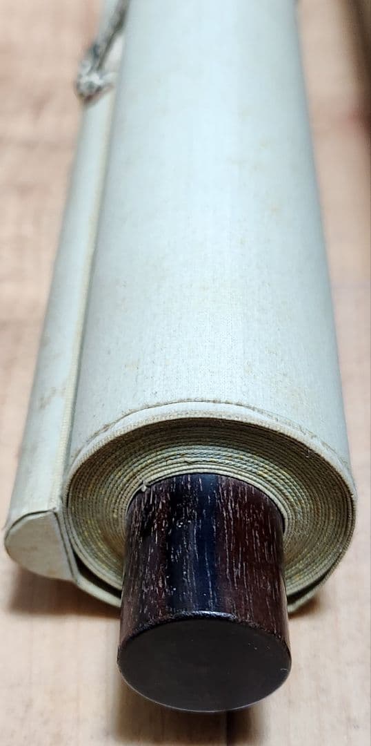 【月下鴨図】団藍舟 2671 満月カモ 共箱　掛け軸 肉筆