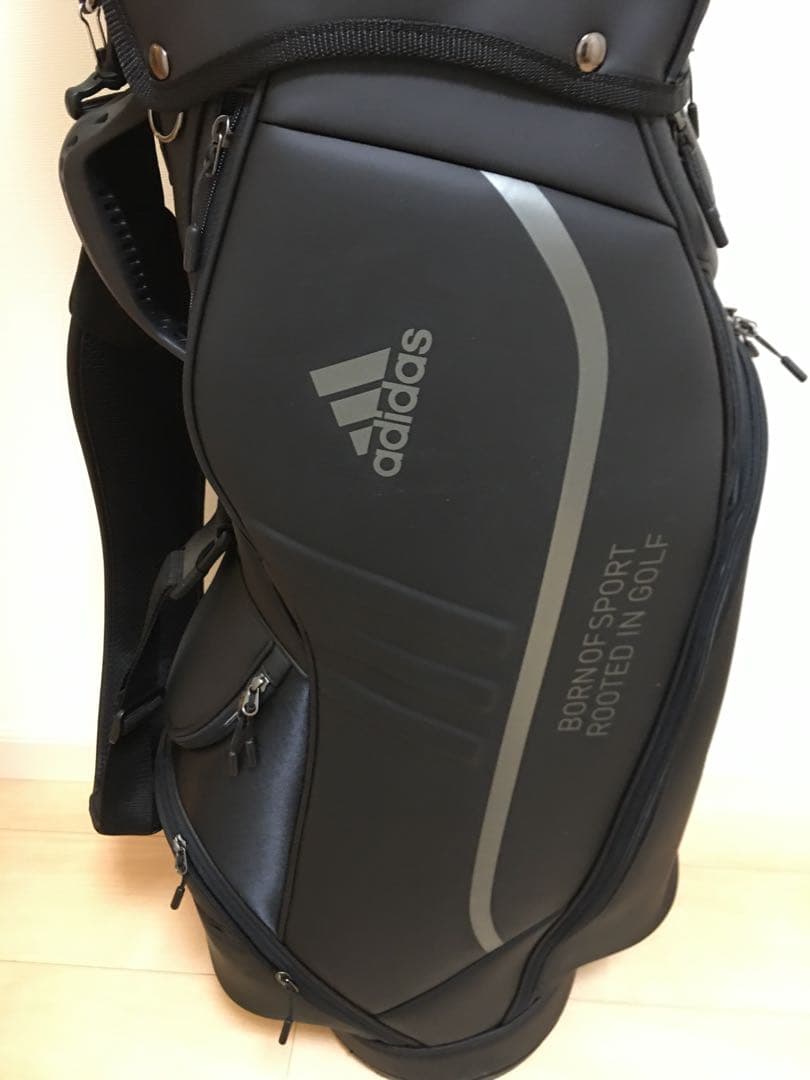 【新品未使用】アディダス ゴルフ XA217 マットPU キャディバッグ 黒
