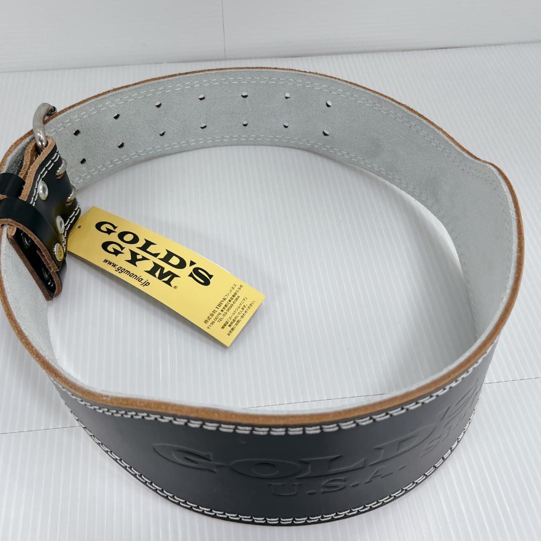 未使用✨タグ付き ゴールドジムEXレザーベルト G3322 ブラック