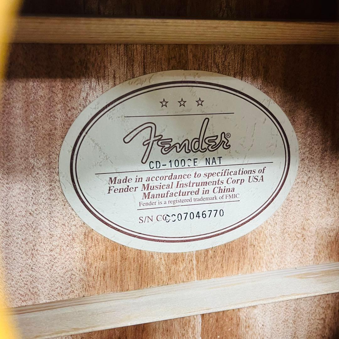美品 Fender フェンダー エレアコ CD-100CE NAT