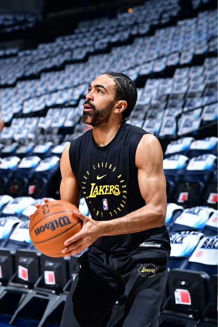 ナイキレイカーズNBA25シーズン選手支給品プラクティスノースリーブLサイズ