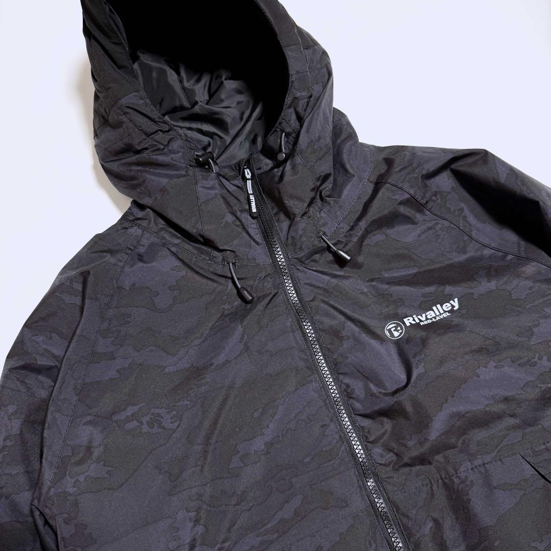 【美品】Rivalley カモ柄 ストレッチウォームスーツ セットアップ 釣り