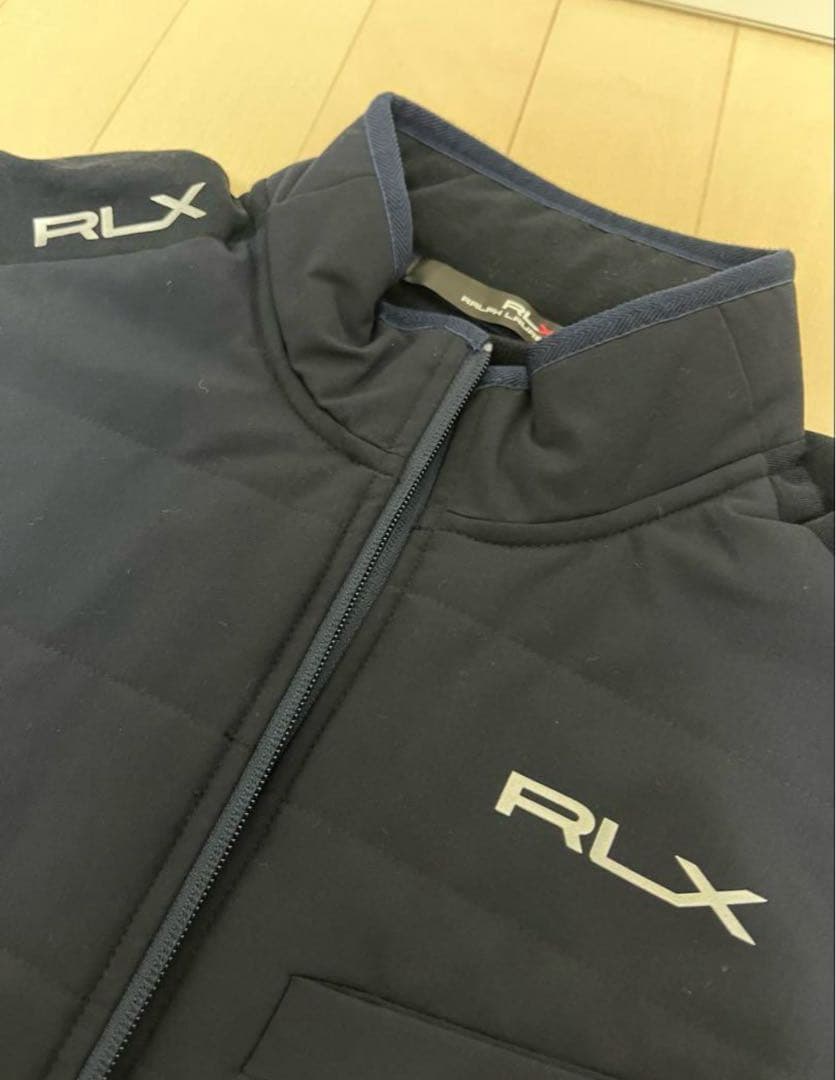【カツオ】RLX ネイビー ジップアップベスト Mサイズ　ゴルフ