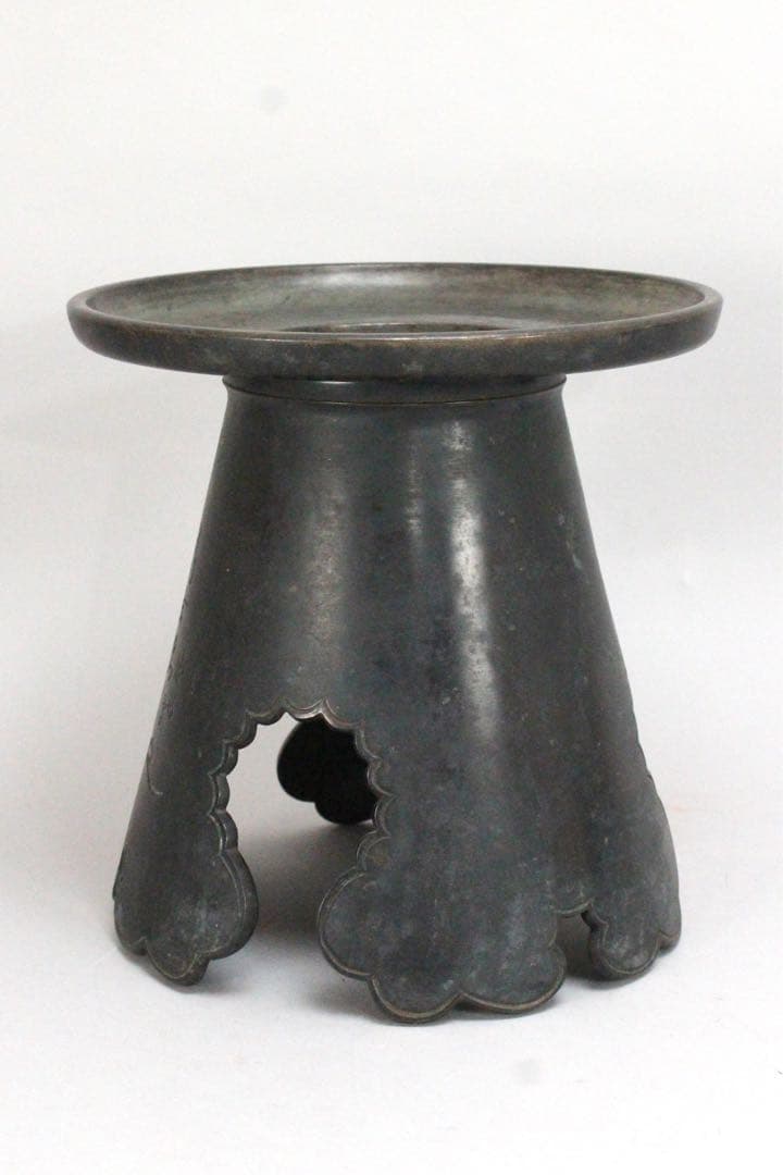 No5075 池坊専明好　御玄猪　薄端　重量3.95kg 池坊専啓箱書　送料無料