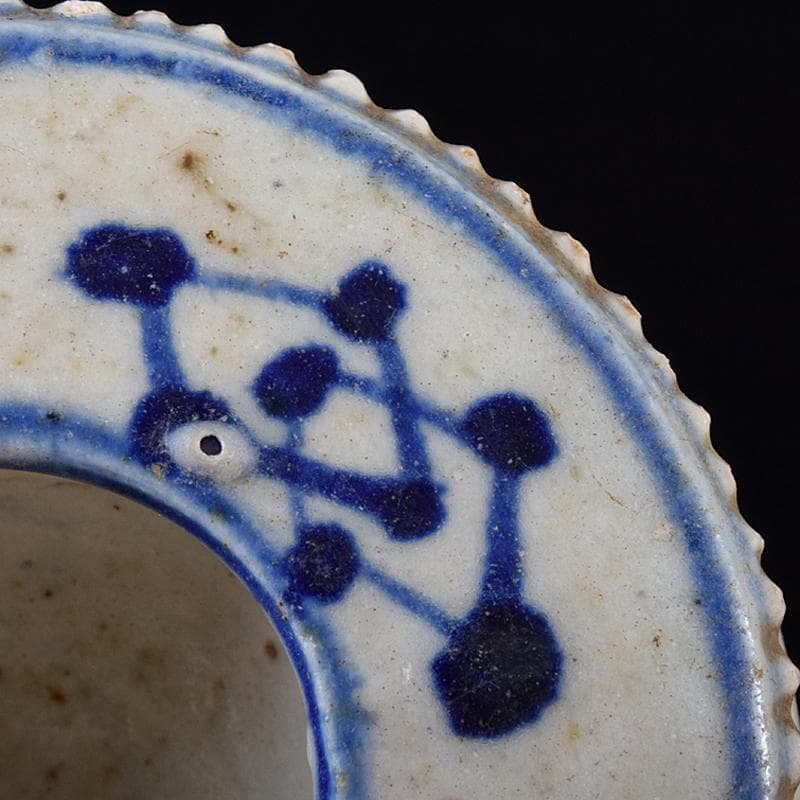 中国　青花　幾何文　水孟　筆洗　V　R7950