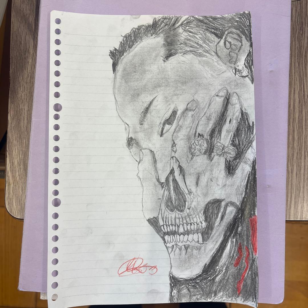 Yvng patra鉛筆画 サイン入り