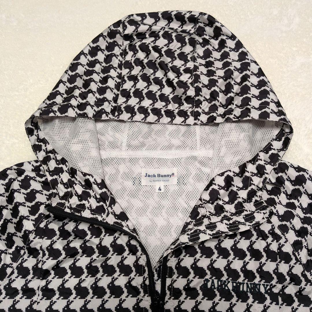 ジャックバニー♡ラビット総柄 フード付き ナイロンジャケット M パーリーゲイツ