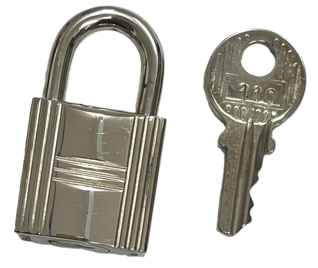 エルメス カデナ＆キー パドロック No.110 シルバー 中古品(91085)