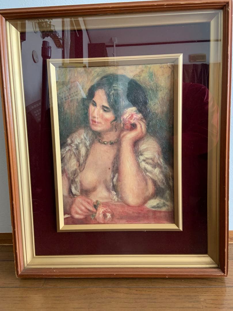 ルノワール　バラを持つガブリエル　複製画