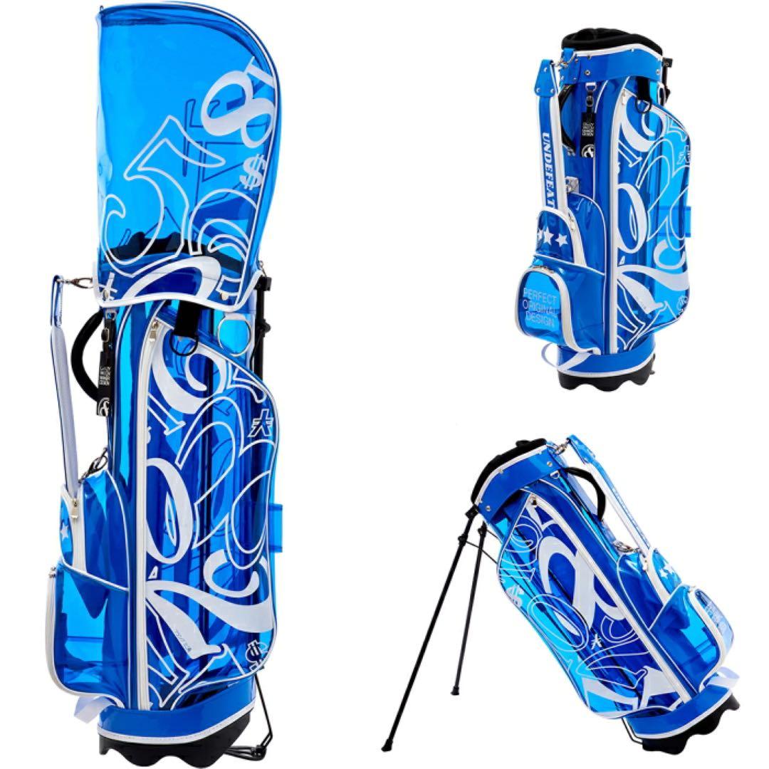 【新品】フランク三浦 スケルトン キャディバッグ ブルー