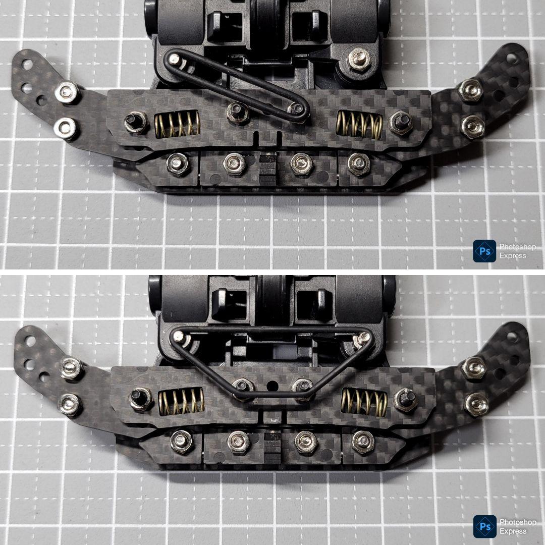 【CNC立体加工】 ヒンジ式フロントAT 左右独立スラダン カーボンパーツセット