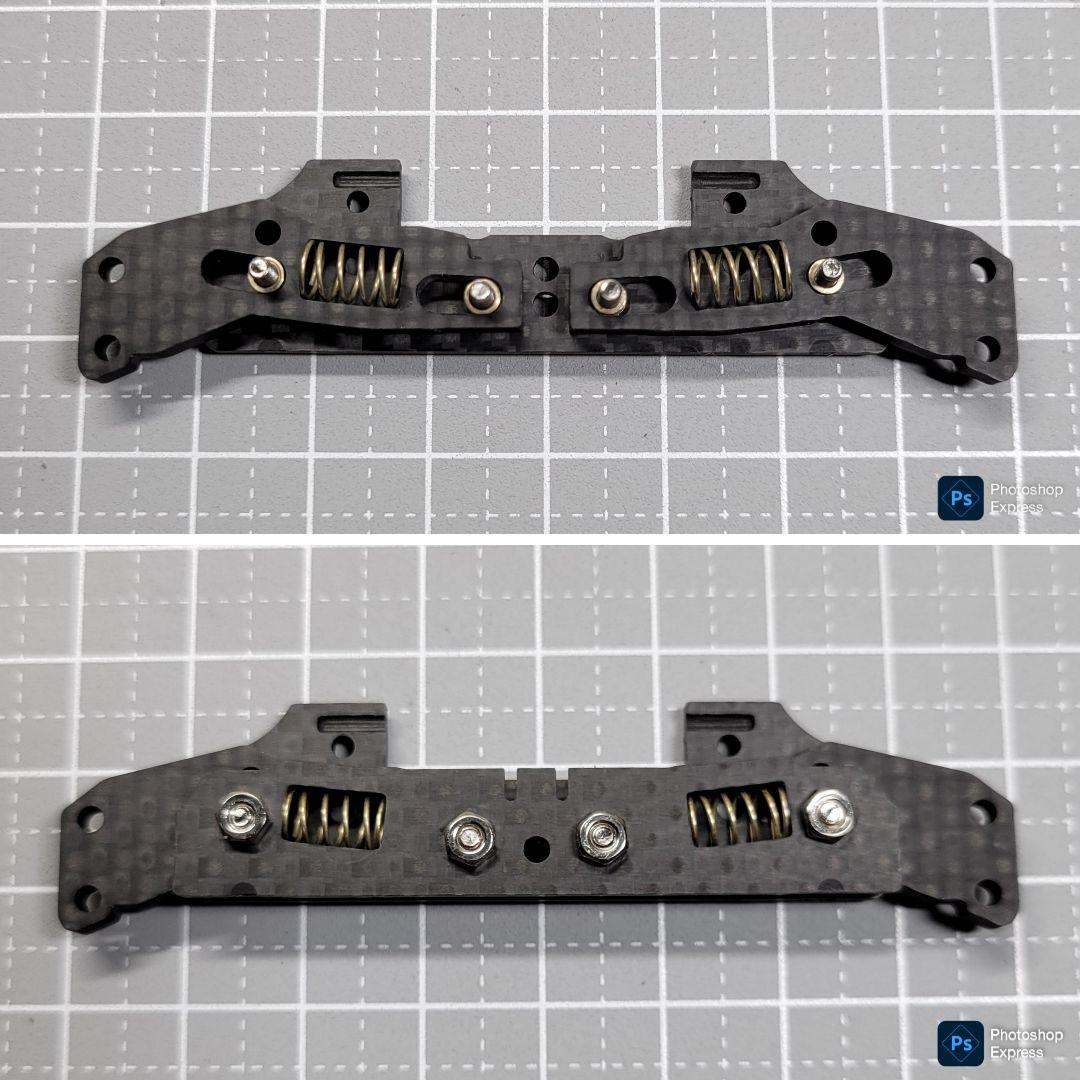 【CNC立体加工】 ヒンジ式フロントAT 左右独立スラダン カーボンパーツセット