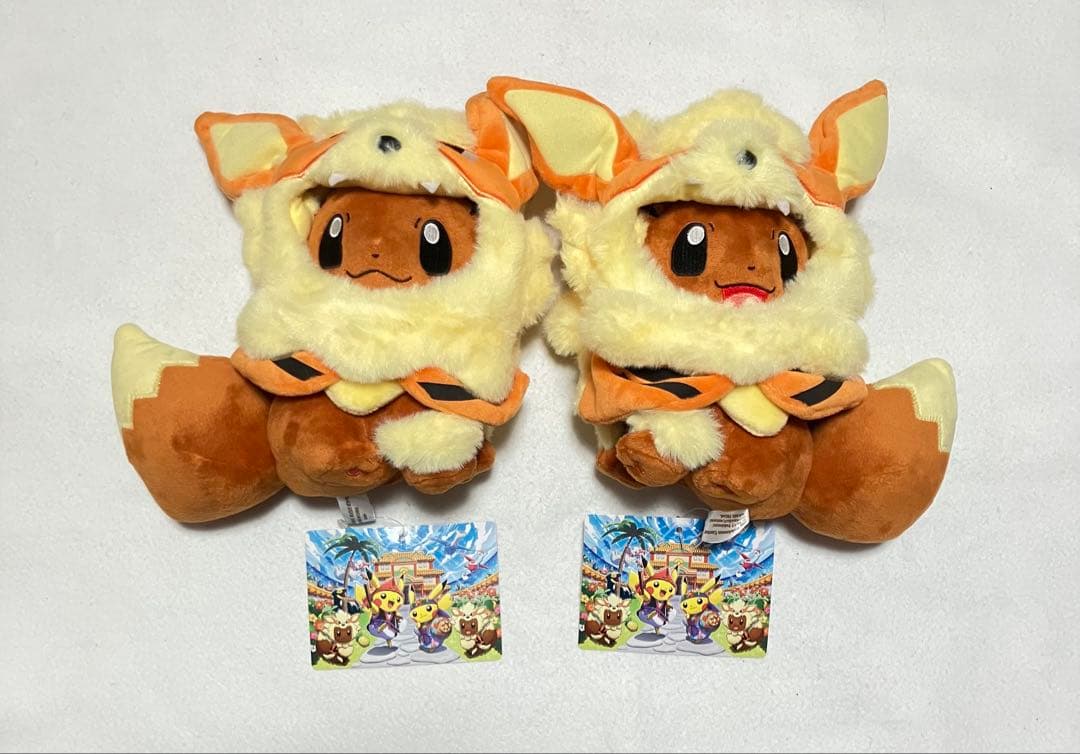 【タグ付き】ぬいぐるみ ウインディポンチョのイーブイ ノーマル スマイル セット