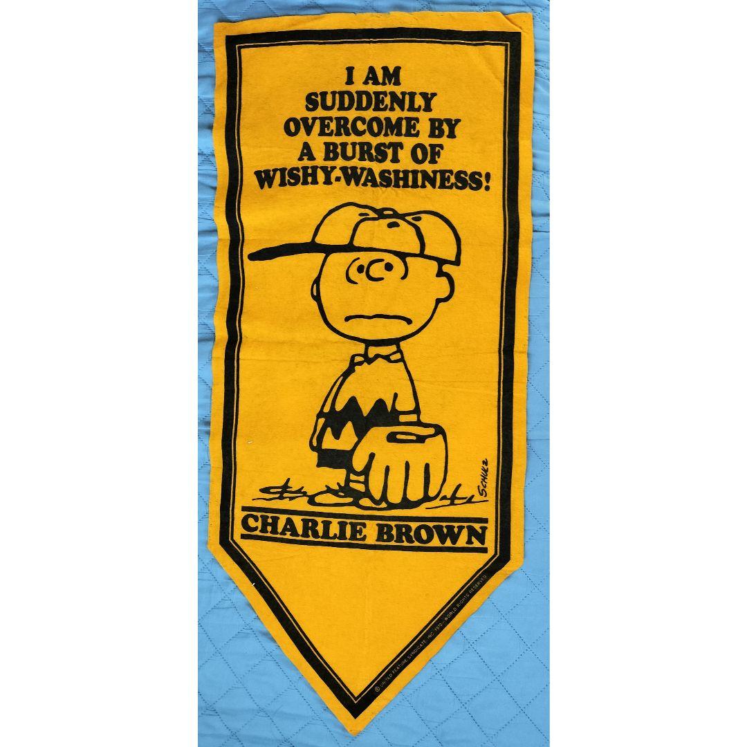 チャーリーブラウンのビンテージフェルトバナーPEANUTS