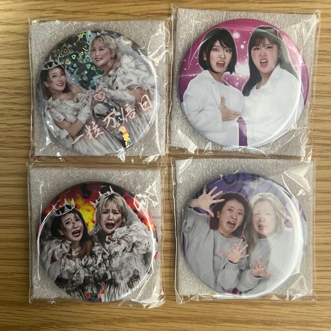 平成フラミンゴ　助け展 缶ミラー 4個セット