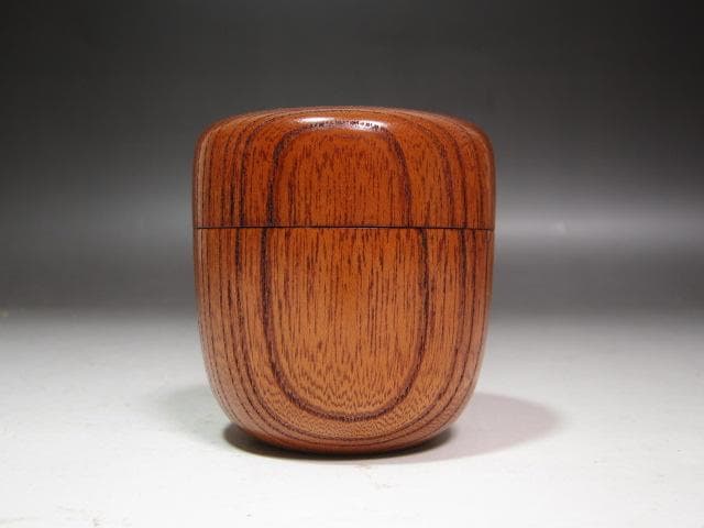 ★駒沢利斎　木地中棗　裏千家十四代淡々斎の花押がございます★x296