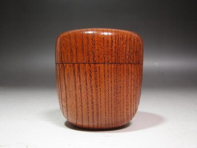 ★駒沢利斎　木地中棗　裏千家十四代淡々斎の花押がございます★x296