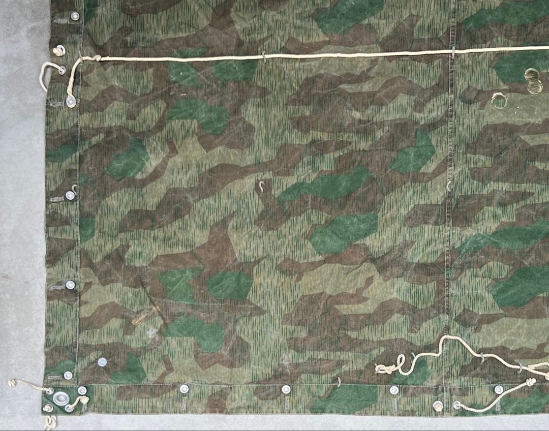 ②1942年製 スイス軍幕 スプリンターカモ ツェルトバーン ミリタリー テント