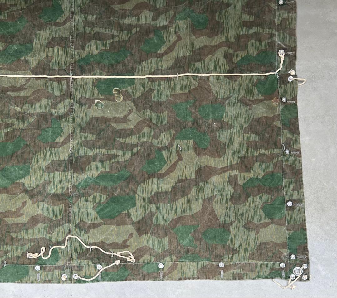 ②1942年製 スイス軍幕 スプリンターカモ ツェルトバーン ミリタリー テント