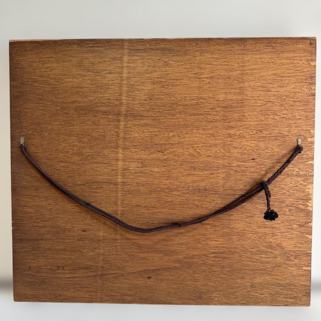 富士山 立体金属アート アンティーク調 金色木製額